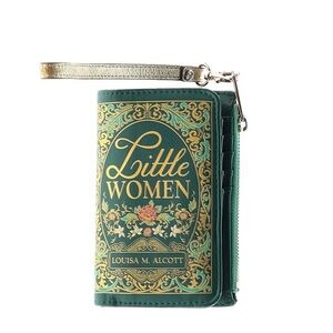 SOLD *** Rare Loungefly Little Women wallet wristlet green and gold